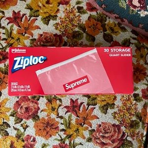 Supreme x Ziplock storage bags
